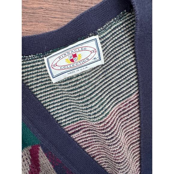 Vintage Multicolor Patchwork Knit Vest - Picture 3 of 3